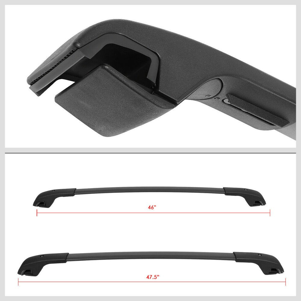 Black Top Roof Rack Crossbar Bracket For 15-24 Jeep Renegade