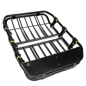 Black Top Roof Rack Luggage Baggage Basket Cargo Carrier+Wind Fairing BFC-CGCR-X6008