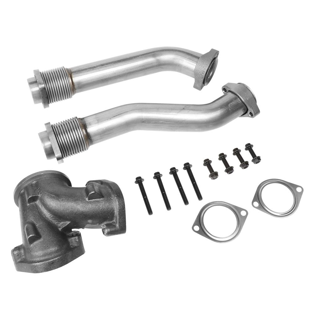 16-Gauge Alu Up Pipe Y-Pipe For 99-03 Ford E/F Series Super Duty 7.3L Diesel