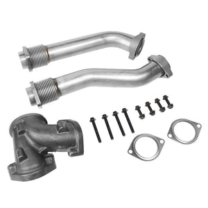 16-Gauge Alu Up Pipe Y-Pipe For 99-03 Ford E/F Series Super Duty 7.3L Diesel