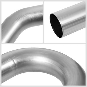 Mild Steel Metallic 16-Gauge 2.25" Exhaust Pipe Universal Fit DIY Custom Project