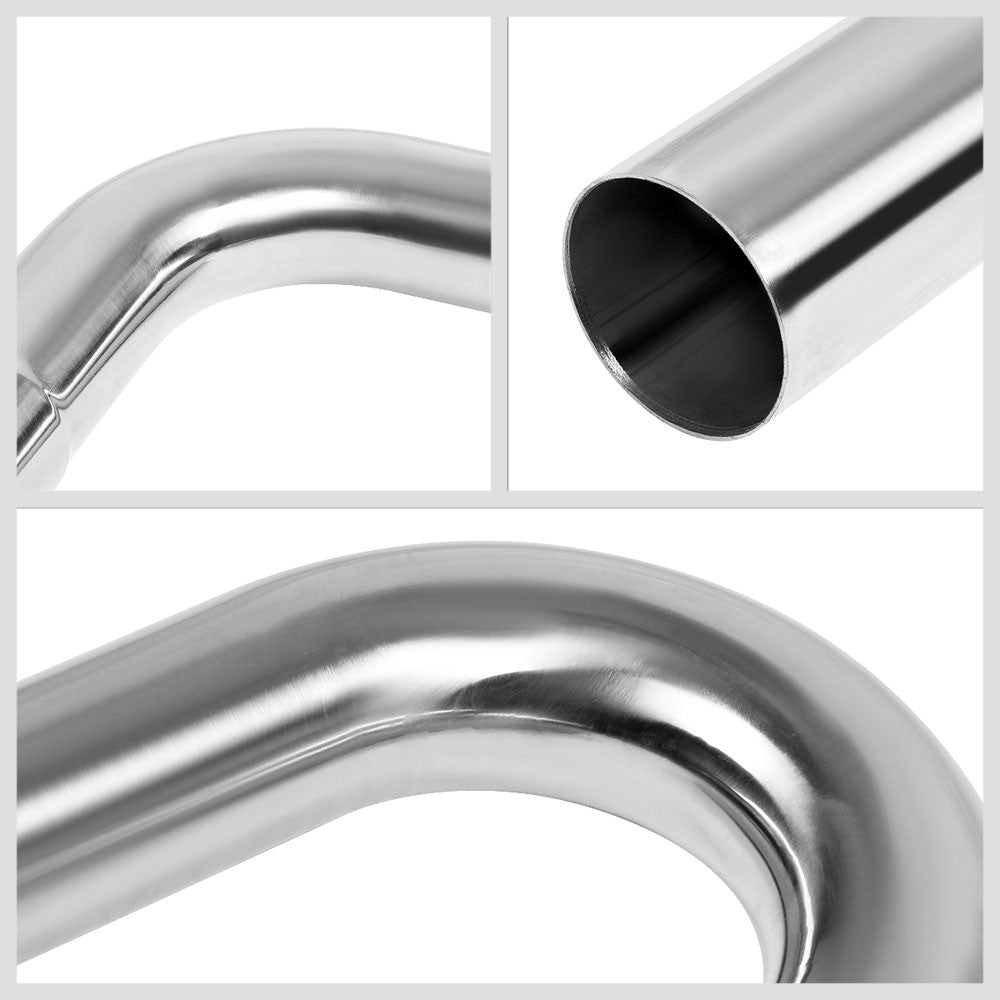Mild Steel Polish 16Gauge 2.50" Exhaust Pipe Universal Fit DIY Custom Project
