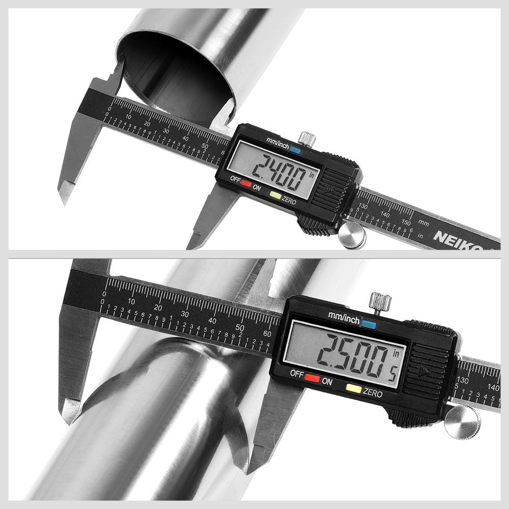 Mild Steel Polish 16Gauge 2.50" Exhaust Pipe Universal Fit DIY Custom Project