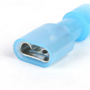 100x Blue 14-18 Gauge Crimp Female Spade Quick Disconnect Adapter Wire Connector