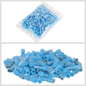 100x Blue 14-18 Gauge Crimp Female Spade Quick Disconnect Adapter Wire Connector