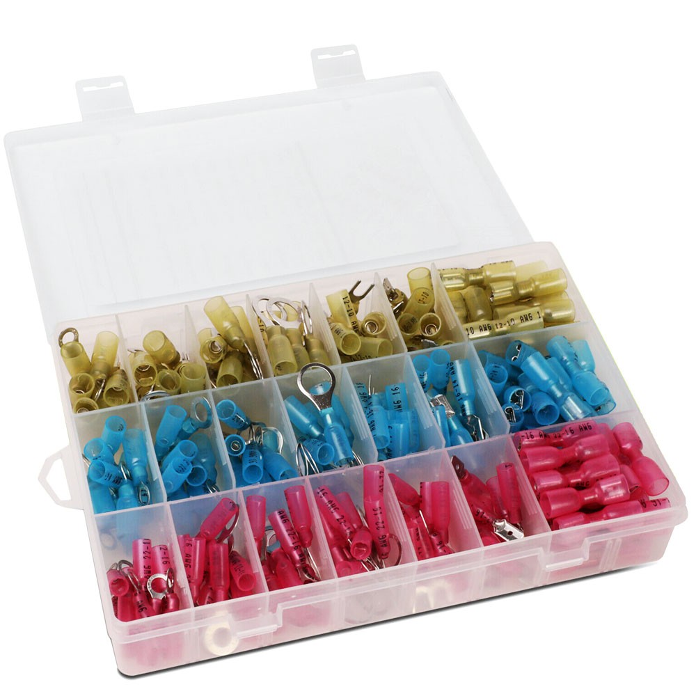 250PC Heat Shrink Wire Insulated Assortment Wire Connector 43-H-10003