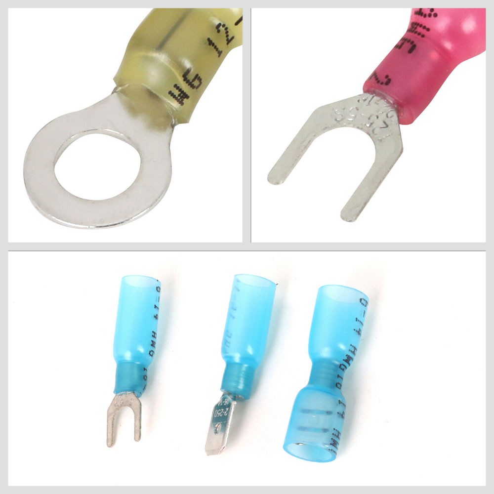 250PC Heat Shrink Wire Insulated Terminal Connectors Assortment Wire Connector