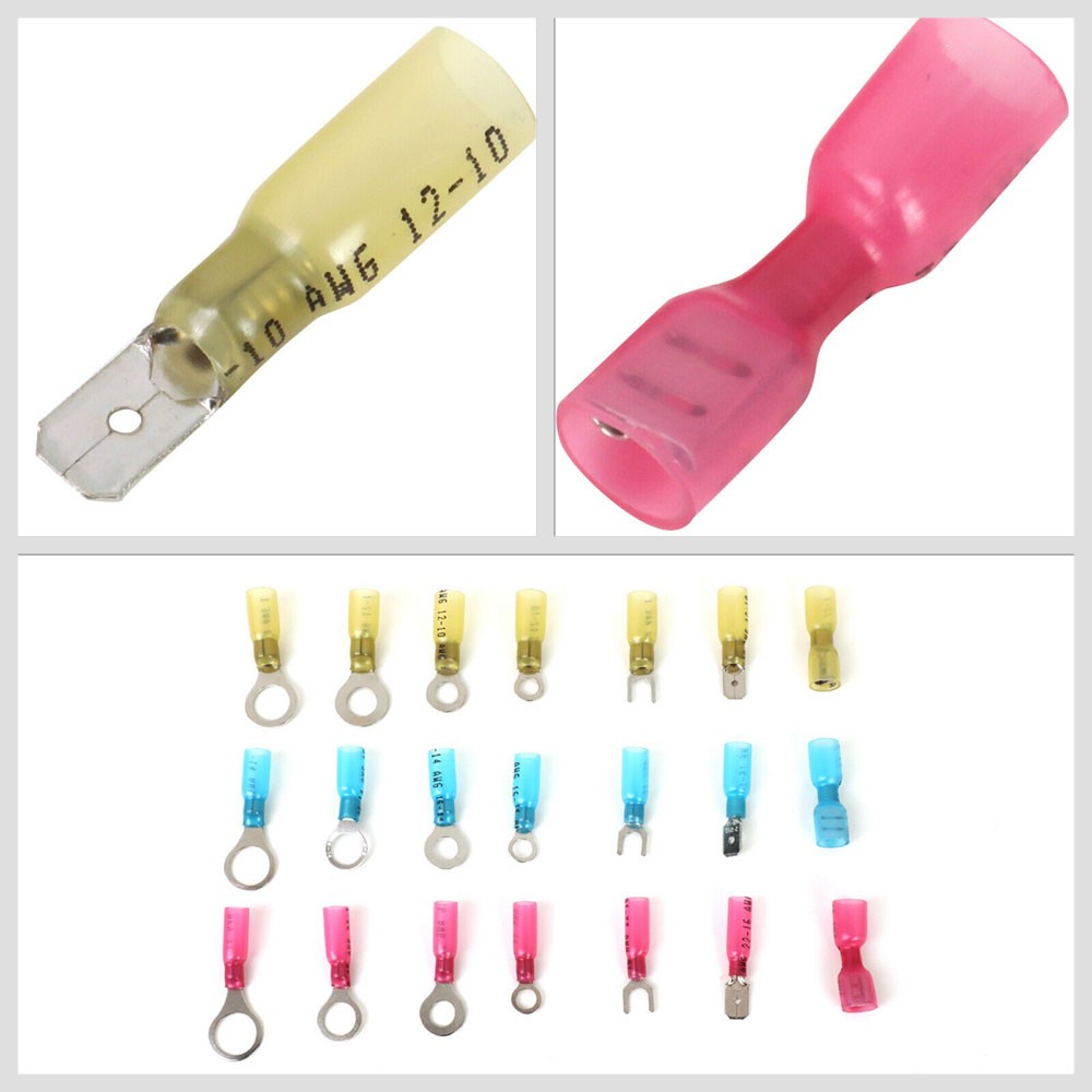 250PC Heat Shrink Wire Insulated Terminal Connectors Assortment Wire Connector