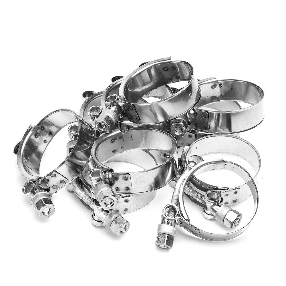 BFC 10PC 2" Stainless Steel T-Bolt Clamp 20mm Band For Intake Intercooler Turbo Hose