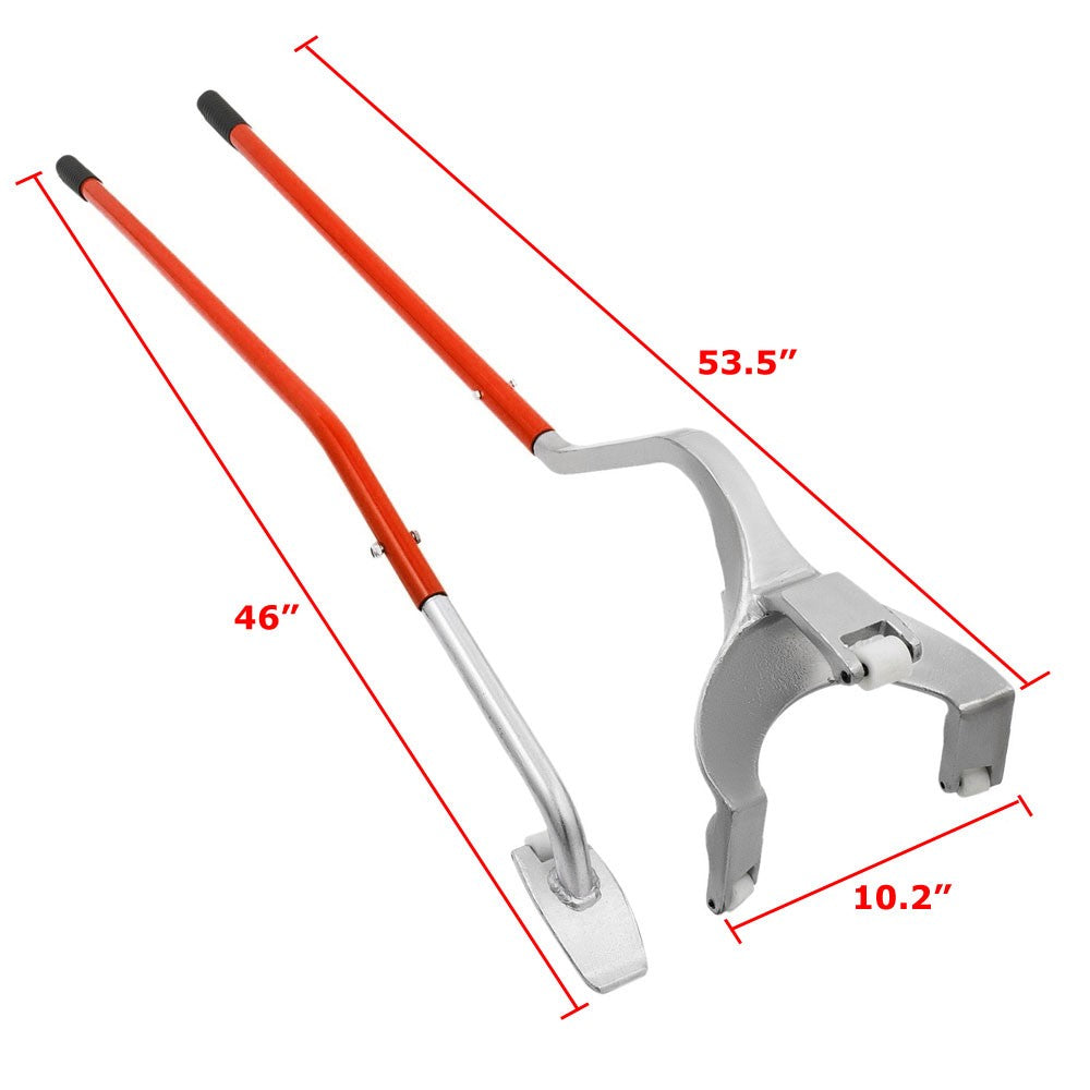 Red Heavy Duty 17.5" - 24.5" Tire Mount Demount Tool with Bead Keeper Tubless