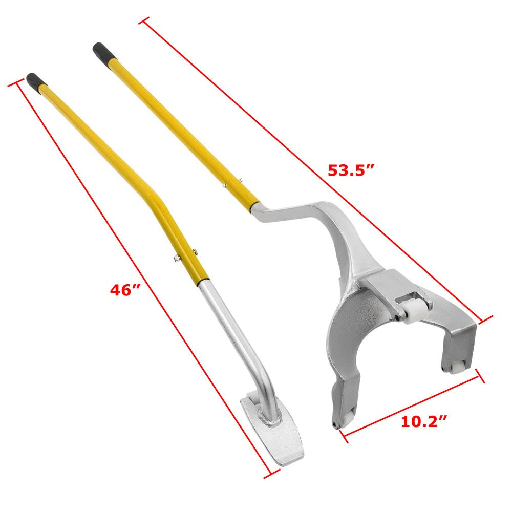 Yellow Heavy Duty 17.5" - 24.5" Tire Mount Demount Tool with Bead Keeper Tubless