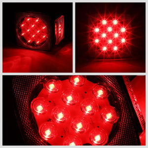 2PCS 12V Capable Red LED Submersible Truck Tail Brake Light (Stop / Turn Signal)