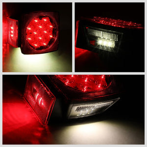 2PCS 12V Capable Red LED Submersible Truck Tail Brake Light (Stop / Turn Signal)