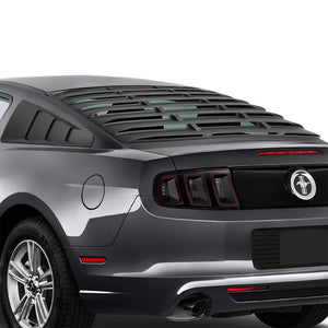 3PC Matte Black Window Louver Rear+Side Scoop Cover For 05-14 Ford Mustang Coupe-Body Hardware/Replacement-BuildFastCar