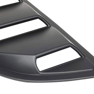 2PC Rear Matte Black Window Louver Side Scoop Cover For 15-18 Ford Mustang Coupe-Exterior-BuildFastCar