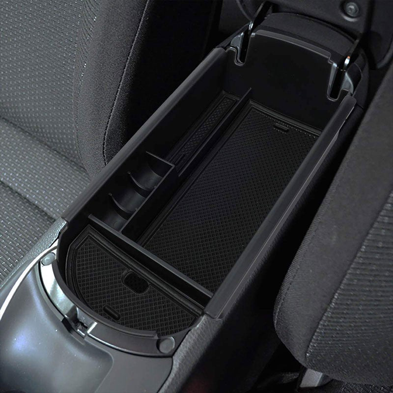 Black Center Console Storage Organizer Top Tray Lid For 18-19 Toyota C-HR 2.0L-Interior-BuildFastCar