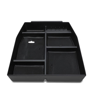 Black Center Console Storage Organizer Top Tray Lid For 15-18 Ford F-150 V6/V8-Interior-BuildFastCar