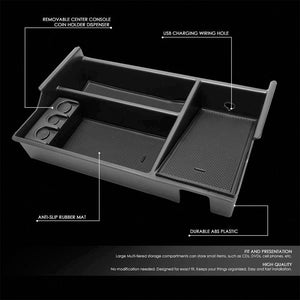 Black Center Console Organizer Coin Holder Top Tray Lid For 07-19 Toyota Tundra-Interior-BuildFastCar