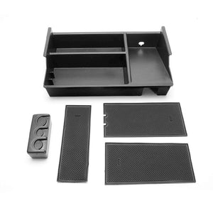 Black Center Console Organizer Coin Holder Top Tray Lid For 07-19 Toyota Tundra-Interior-BuildFastCar