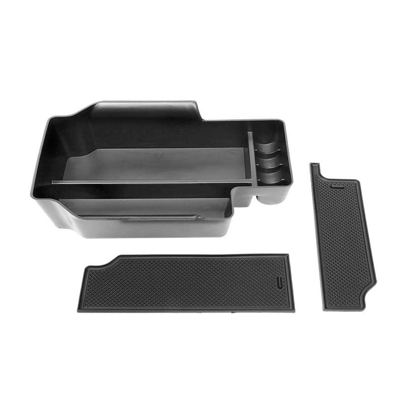 Black Center Console Storage Organizer Top Tray Lid For 15-19 Chevrolet Colorado-Interior-BuildFastCar