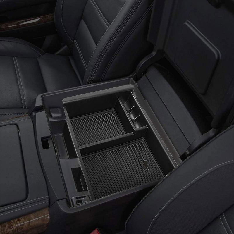 Black Center Console Storage Organizer Top Tray Lid For 16-18 Toyota Tacoma DOHC-Interior-BuildFastCar