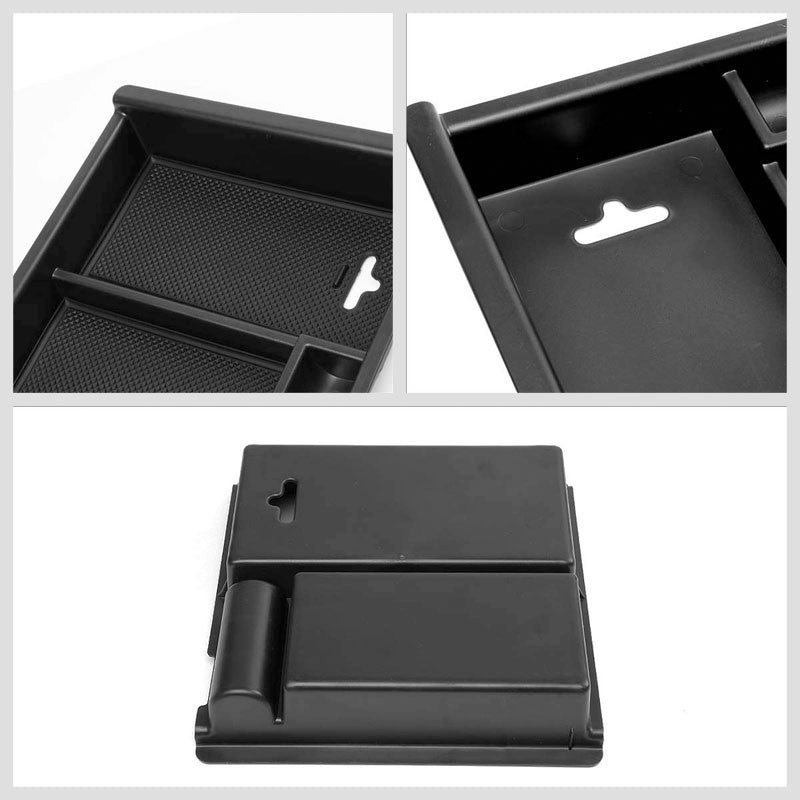 Black Center Console Storage Organizer Top Tray Lid For 16-18 Toyota Tacoma DOHC-Interior-BuildFastCar