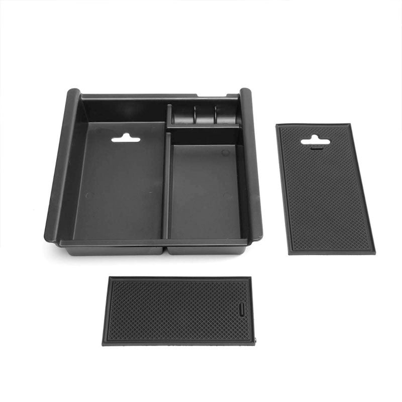 Black Center Console Storage Organizer Top Tray Lid For 16-18 Toyota Tacoma DOHC-Interior-BuildFastCar