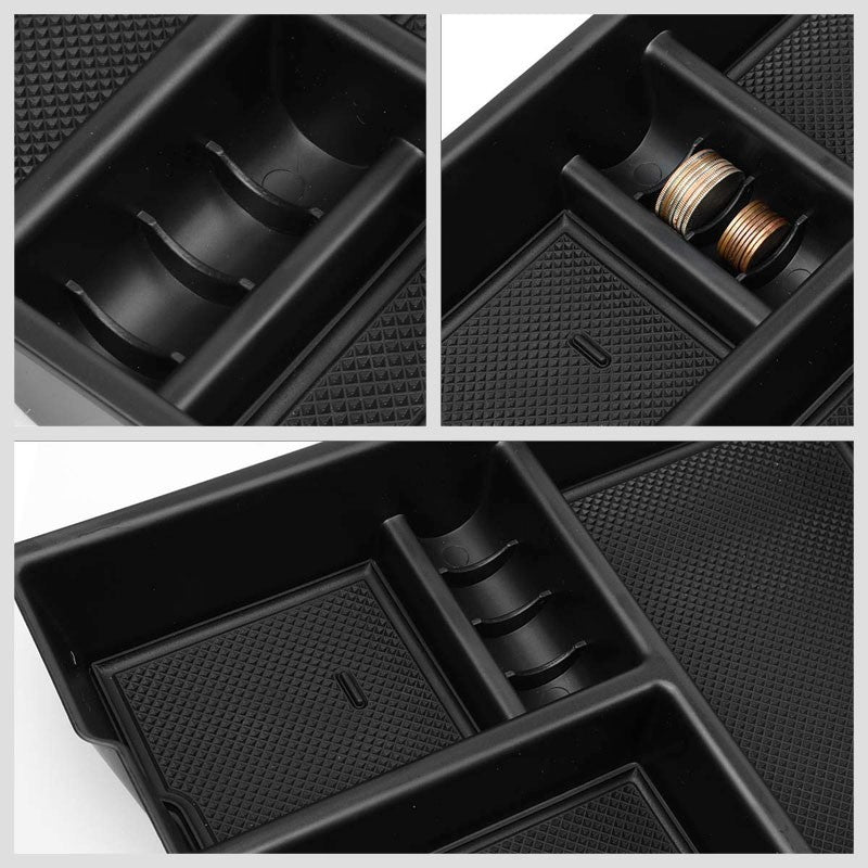 Black Center Console Storage Organizer Top Tray Lid For 09-10 Dodge Ram 1500-Interior-BuildFastCar