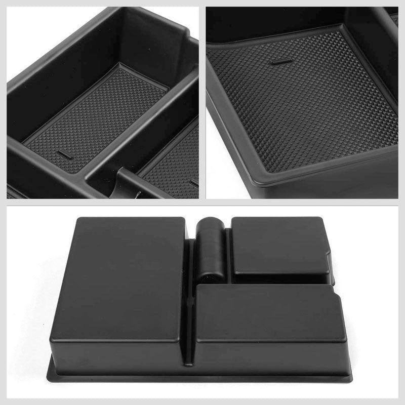 Black Center Console Storage Organizer Top Tray Lid For 09-10 Dodge Ram 1500-Interior-BuildFastCar