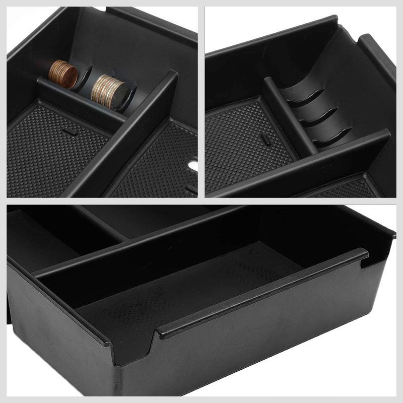 Black Center Console Storage Organizer Top Tray Lid For 09-14 Ford F-150 V6/V8-Interior-BuildFastCar