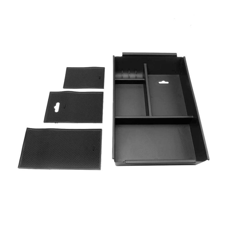 Black Center Console Storage Organizer Top Tray Lid For 09-14 Ford F-150 V6/V8-Interior-BuildFastCar