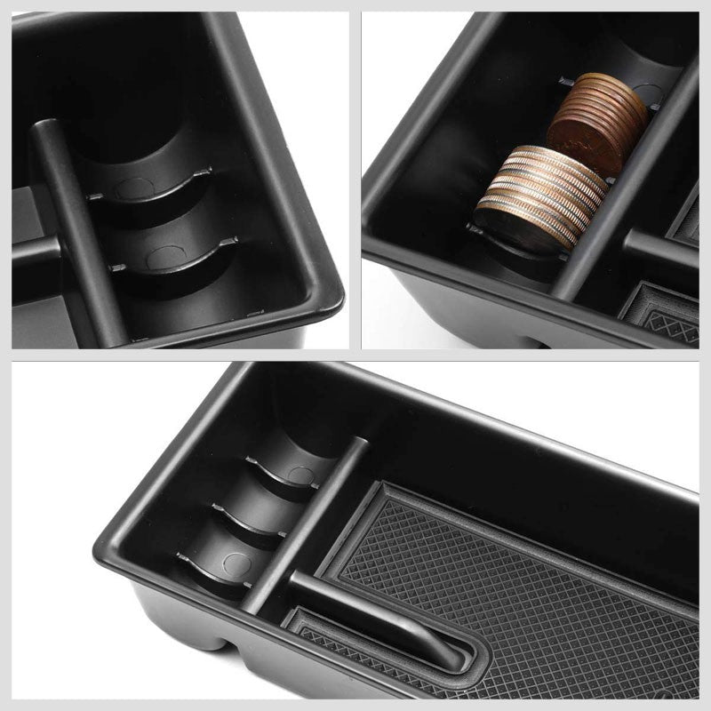 Black Center Console Storage Organizer Top Tray Lid For 16-18 Toyota Tacoma DOHC-Interior-BuildFastCar