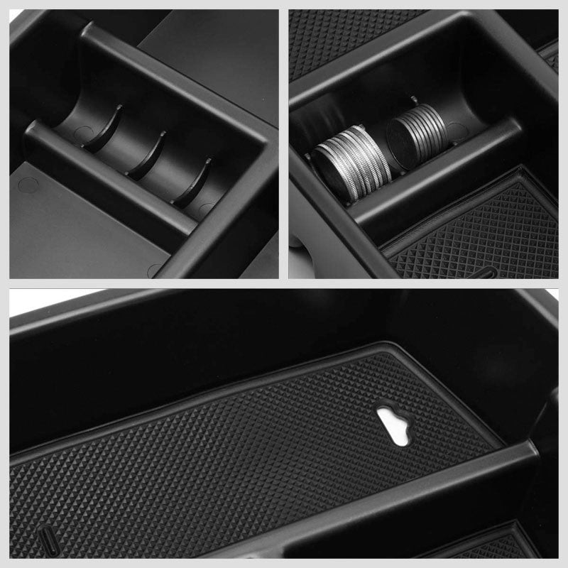 Black Center Console Organizer Top Tray Lid For 07-14 Silverado 2500 HD/3500 HD-Interior-BuildFastCar