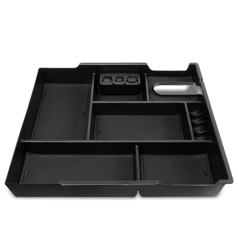 Black Center Console Organizer Coin Holder Top Tray Lid For 14-19 Toyota Tundra-Interior-BuildFastCar