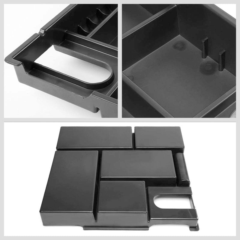 Black Center Console Organizer Coin Holder Top Tray Lid For 14-19 Toyota Tundra-Interior-BuildFastCar