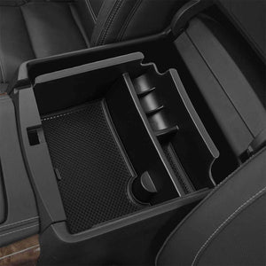 Black Center Console Storage Organizer Top Tray Lid For 16-17 Nissan Maxima 3.5L-Interior-BuildFastCar