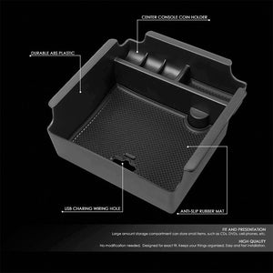 Black Center Console Storage Organizer Top Tray Lid For 16-17 Nissan Maxima 3.5L-Interior-BuildFastCar