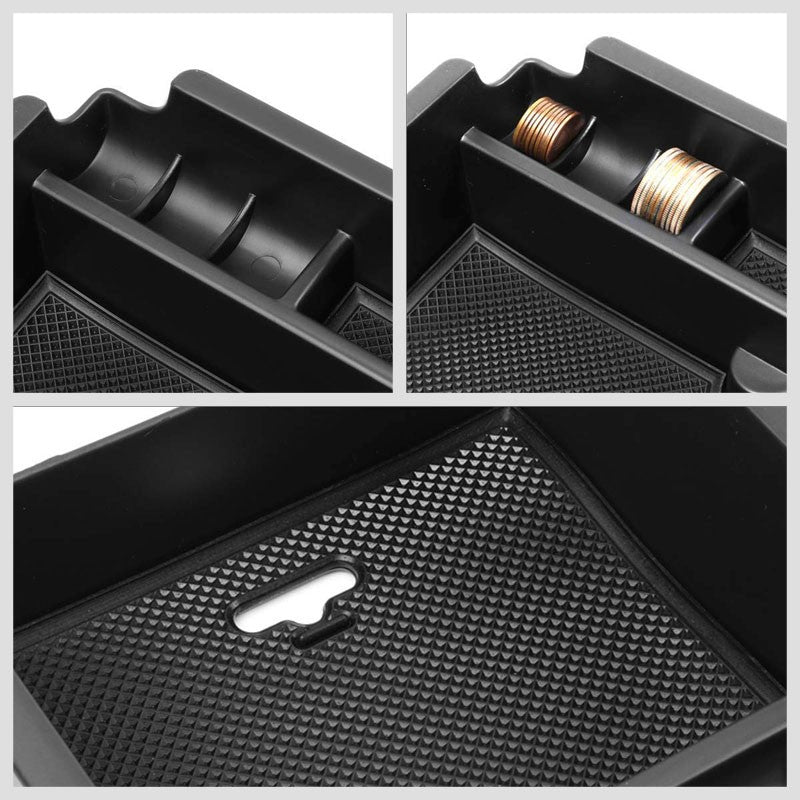 Black Center Console Storage Organizer Top Tray Lid For 16-17 Nissan Maxima 3.5L-Interior-BuildFastCar