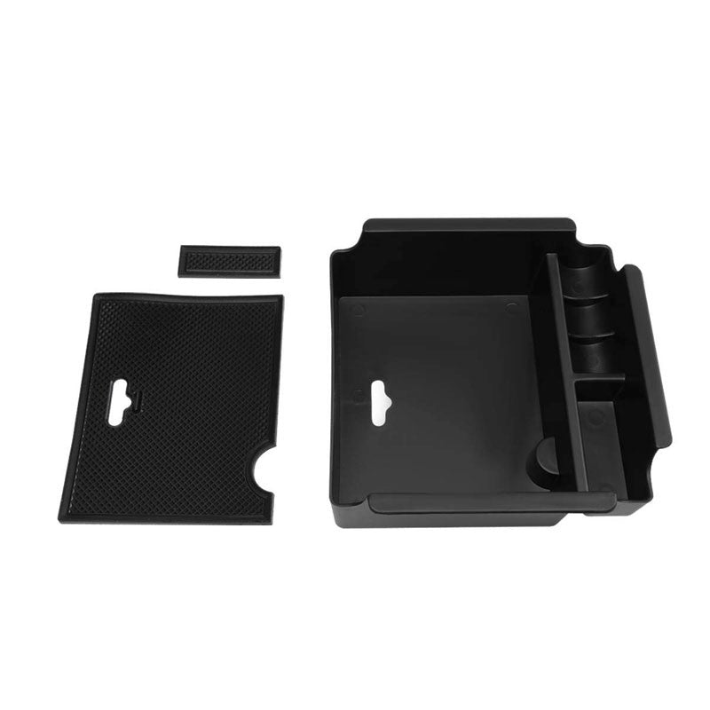 Black Center Console Storage Organizer Top Tray Lid For 16-17 Nissan Maxima 3.5L-Interior-BuildFastCar