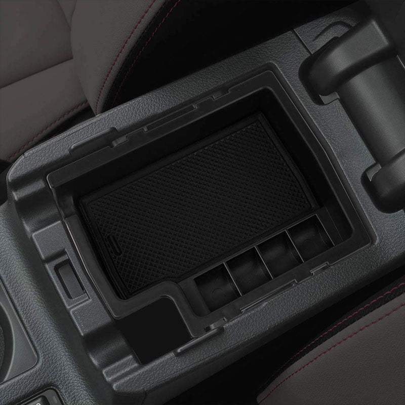 Black Center Console Storage Organizer Top Tray Lid For 16-17 Subaru Crosstrek-Interior-BuildFastCar