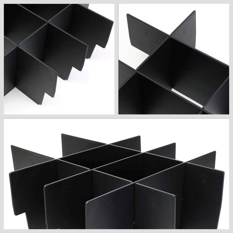 Black Center Console Storage Organizer Insert Divider For 15-18 Ford F-150 V6/V8-Interior-BuildFastCar