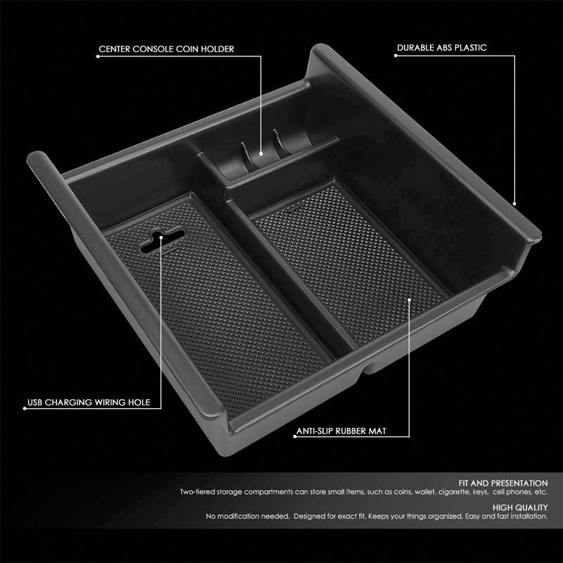 Black Center Console Storage Organizer Top Tray Lid For 10-18 Toyota 4Runner-Interior-BuildFastCar