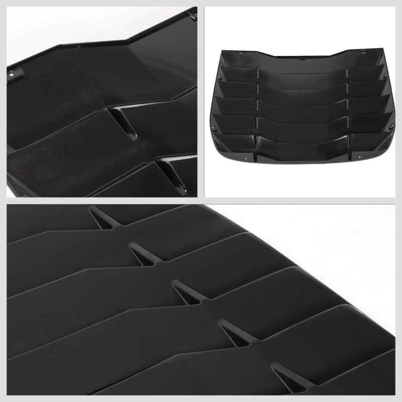 Matte Black Rear Window Vent Louver Scoop Cover For 09-19 Nissan 370Z 3.7L DOHC-Body Hardware/Replacement-BuildFastCar