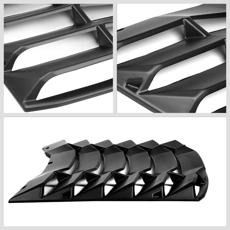 Matte Black Rear Window Louver Side Scoop Cover For 16-19 Chevrolet Camaro Coupe-Body Hardware/Replacement-BuildFastCar