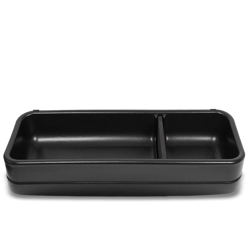 Black ABS Plastic Under Seat Cargo Storage For 09-14 Ford F-150 Super Crew Cab-Consoles & Parts-BuildFastCar