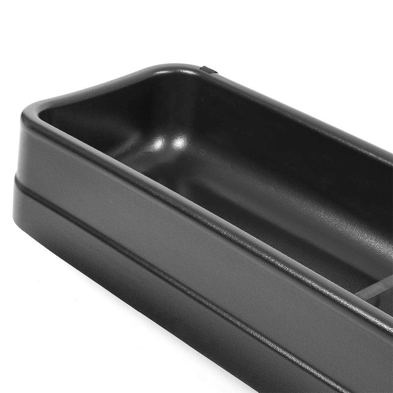 Black ABS Plastic Under Seat Cargo Storage For 09-14 Ford F-150 Super Crew Cab-Consoles & Parts-BuildFastCar