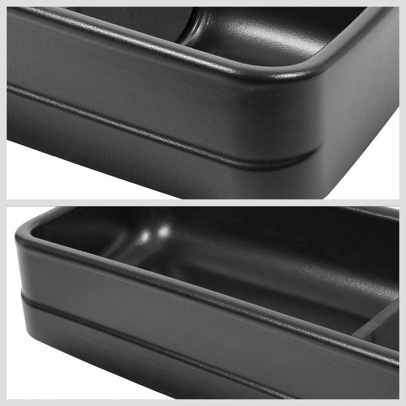 Black ABS Plastic Under Seat Cargo Storage For 09-14 Ford F-150 Super Crew Cab-Consoles & Parts-BuildFastCar