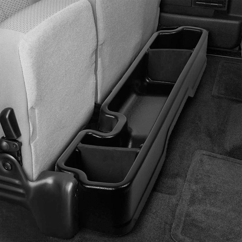 Black ABS Plastic Under Seat Cargo Storage For 04-08 Ford F-150 4.2L/4.6L/5.4L-Consoles & Parts-BuildFastCar