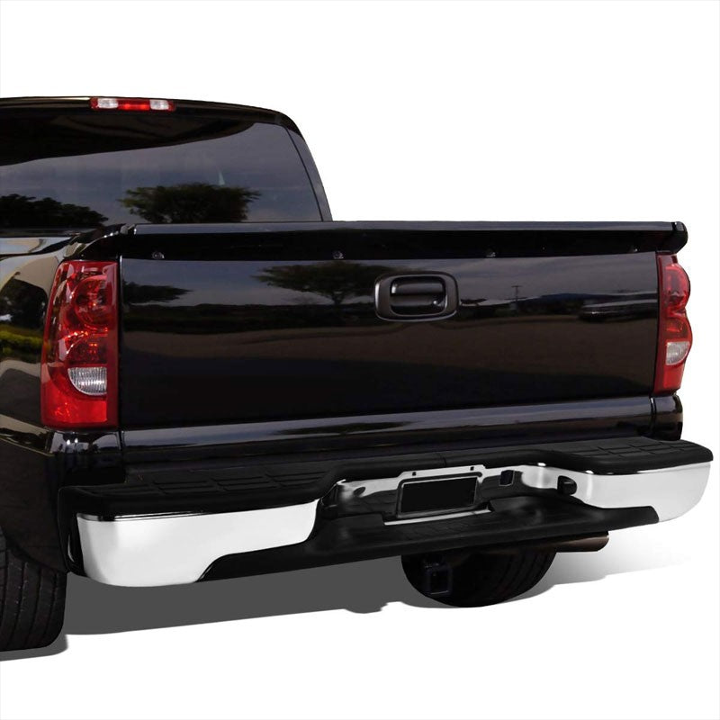 Chrome Rear Replacement Step Bumper For 99-06 Chevrolet Silverado 1500 Fleetside-Body Hardware/Replacement-BuildFastCar