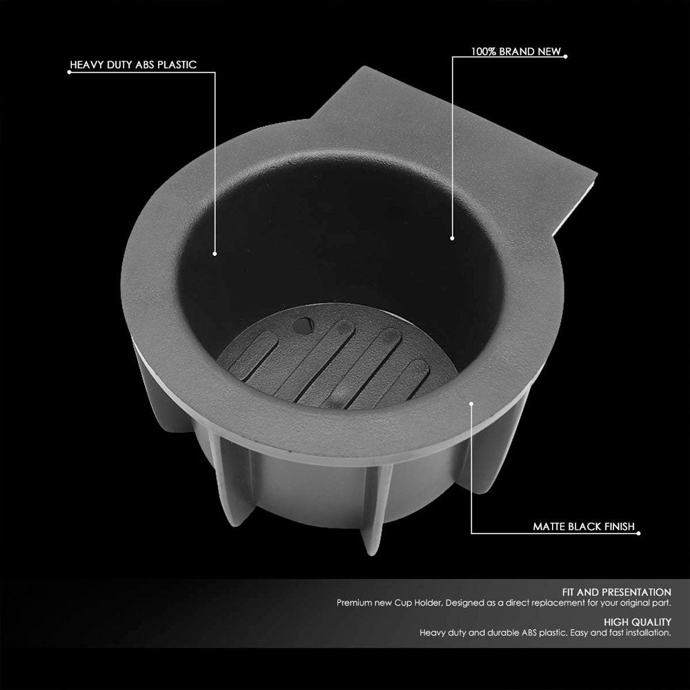 Black Rubber Floor Console Liner Cup Holder For 03-06 Expedition/04-14 F-150-Consoles & Parts-BuildFastCar